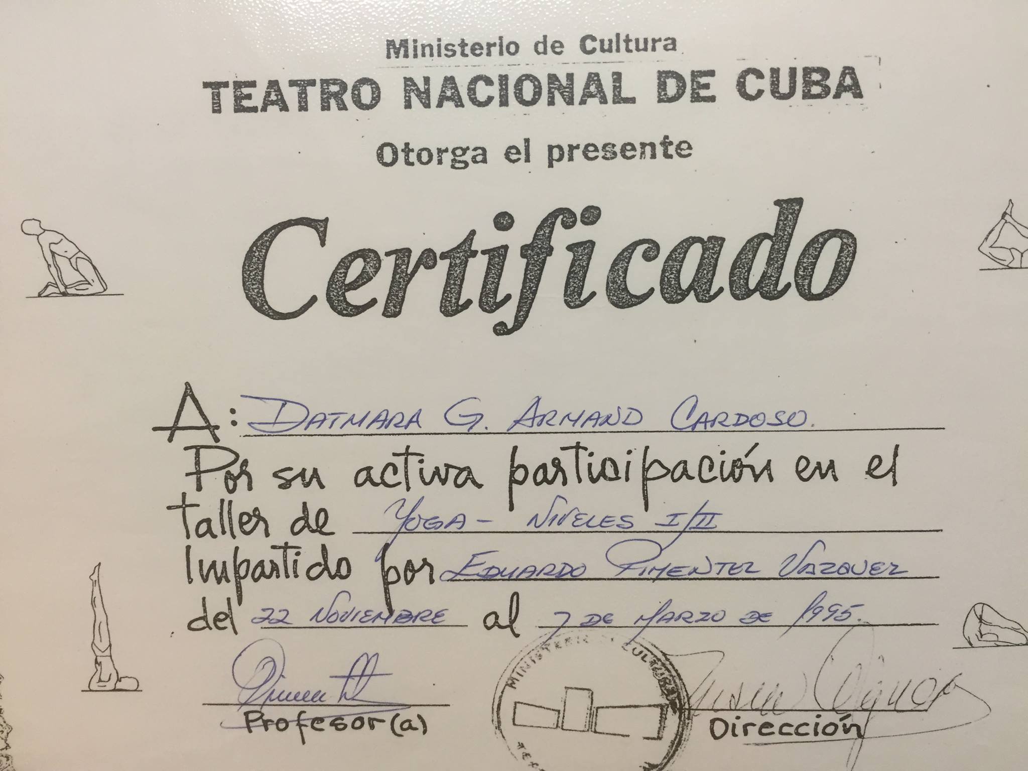 yoga certificate